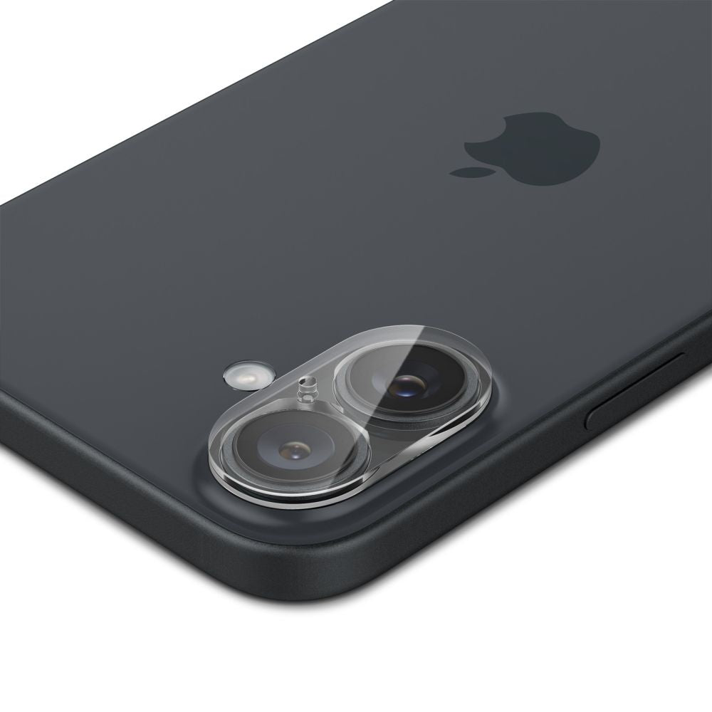 Spigen GlastR Optik Rückkamera-Schutzfolie für Apple iPhone 16 Plus / 16, gehärtetes Glas, 2er-Set, transparent AGL07923