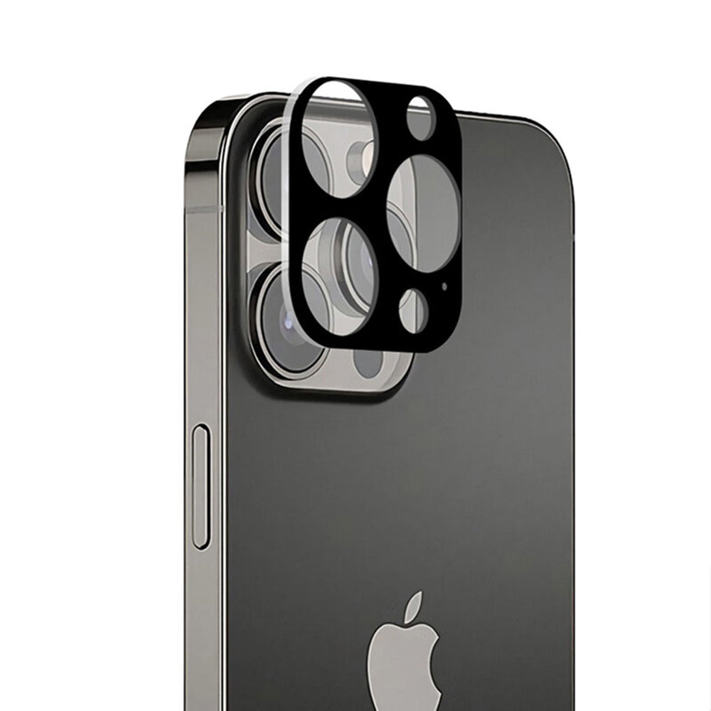 Film de protection pour caméra arrière Techsuit pour Apple iPhone 13 Pro Max / 13 Pro, Verre trempé, Noir