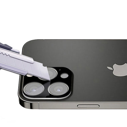 Film de protection pour caméra arrière Techsuit pour Apple iPhone 13 Pro Max / 13 Pro, Verre trempé, Noir