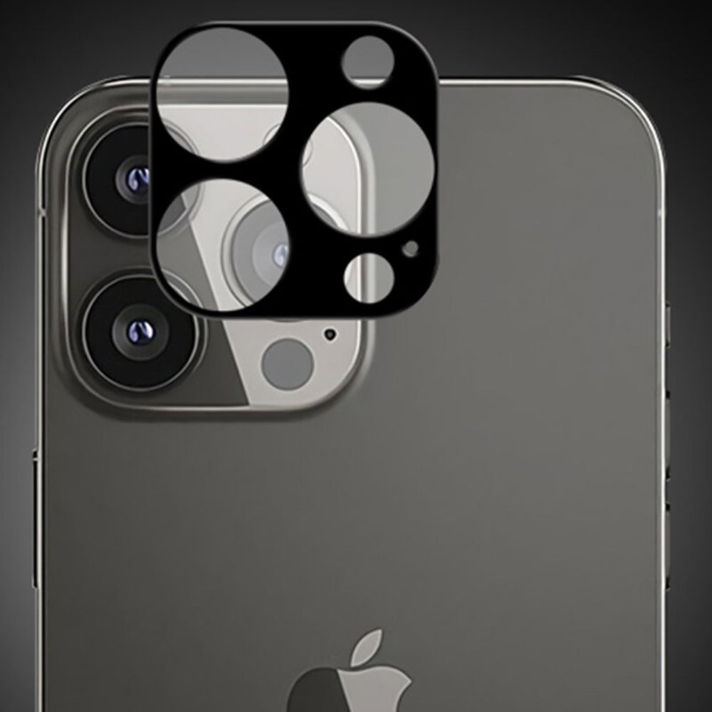 Film de protection pour caméra arrière Techsuit pour Apple iPhone 13 Pro Max / 13 Pro, Verre trempé, Noir