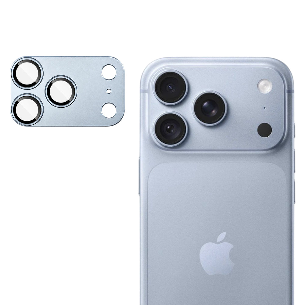 Protection pour caméra arrière Techsuit pour Apple iPhone 18 Pro Max, verre trempé, bleu pâle