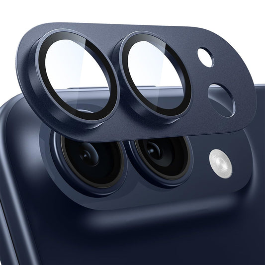 Protection pour caméra arrière Techsuit pour Apple iPhone Duo, verre trempé, bleu marine