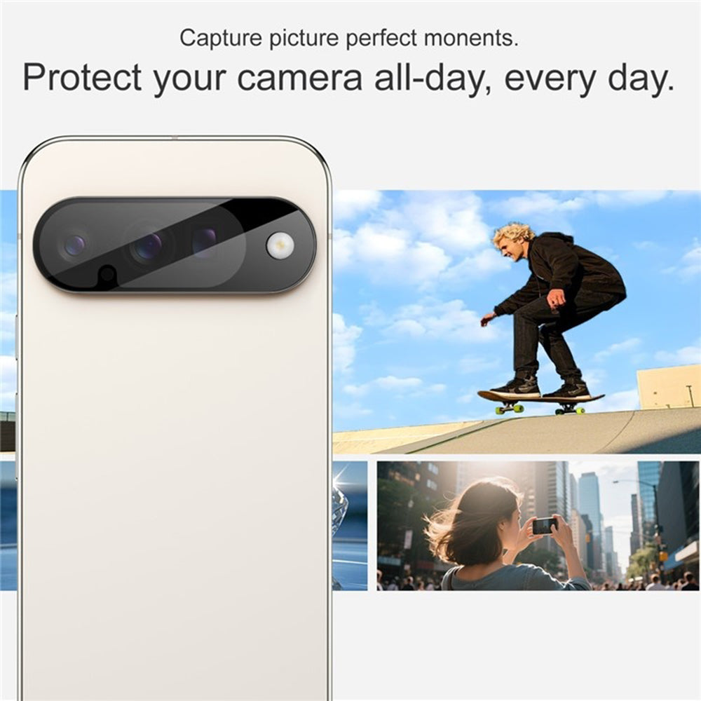 Techsuit Rückkamera-Schutzfolie für Google Pixel 10, gehärtetes Glas, schwarz