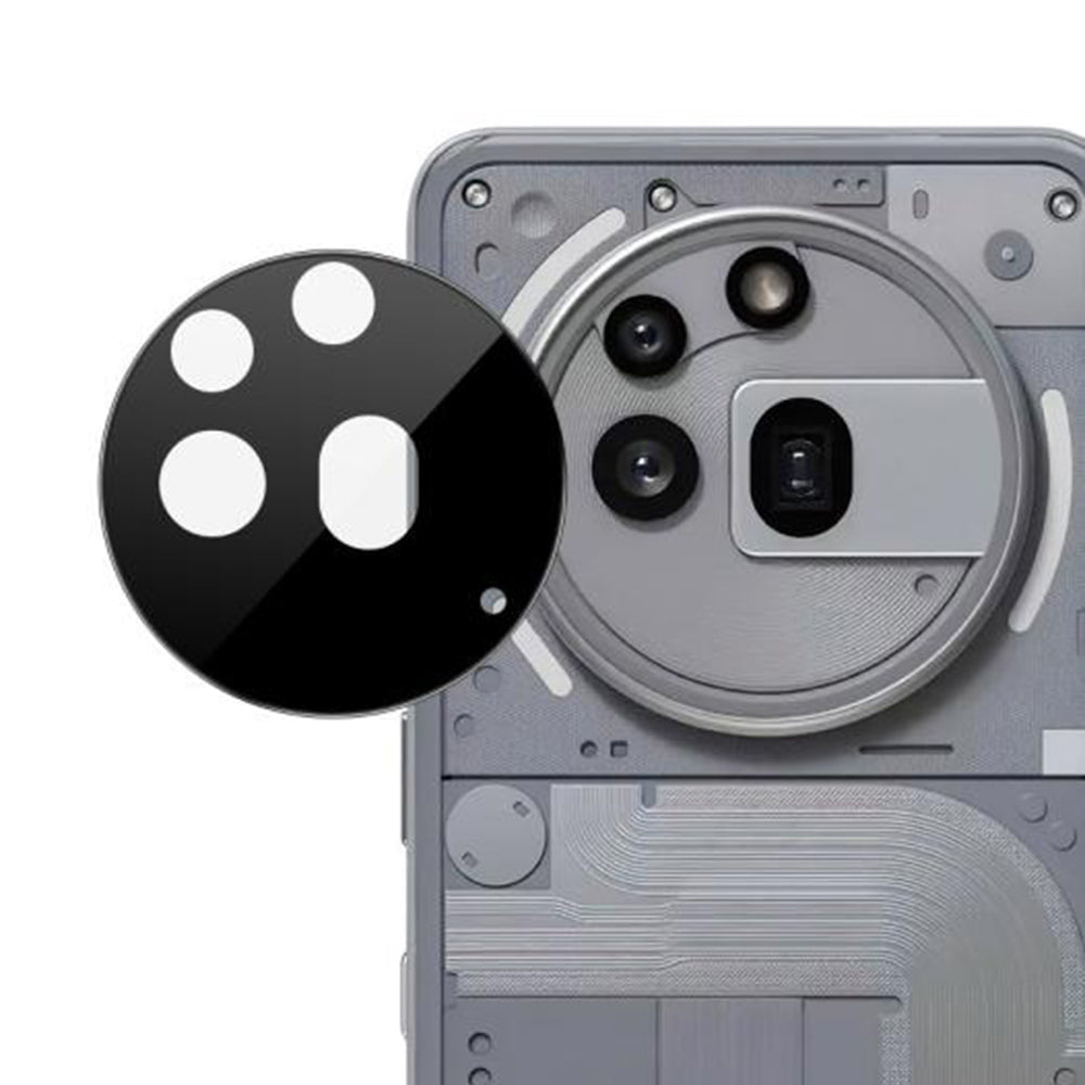 Film de protection pour caméra arrière Techsuit pour Nothing Phone (3a) Pro, Verre trempé, Noir