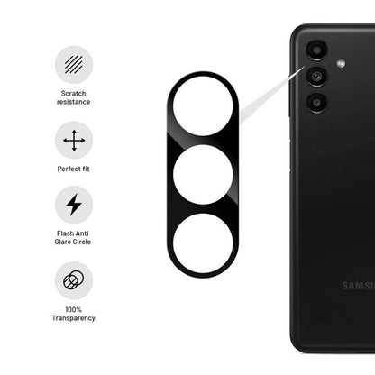 Pellicola protettiva per fotocamera posteriore Techsuit per Samsung Galaxy S24 S921, vetro temperato, nero