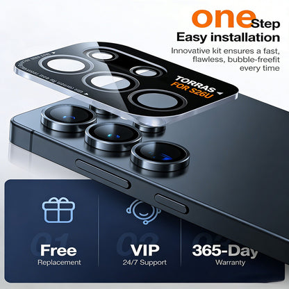 Pellicola Protettiva Posteriore Torras Lensguard per Samsung Galaxy S26 Ultra, Vetro Temperato, Nero