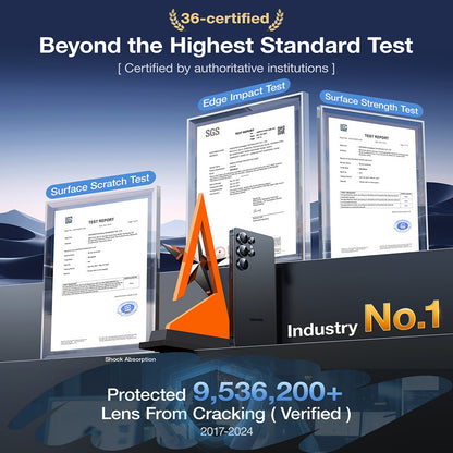 Pellicola Protettiva Posteriore Torras Lensguard per Samsung Galaxy S26 Ultra, Vetro Temperato, Nero