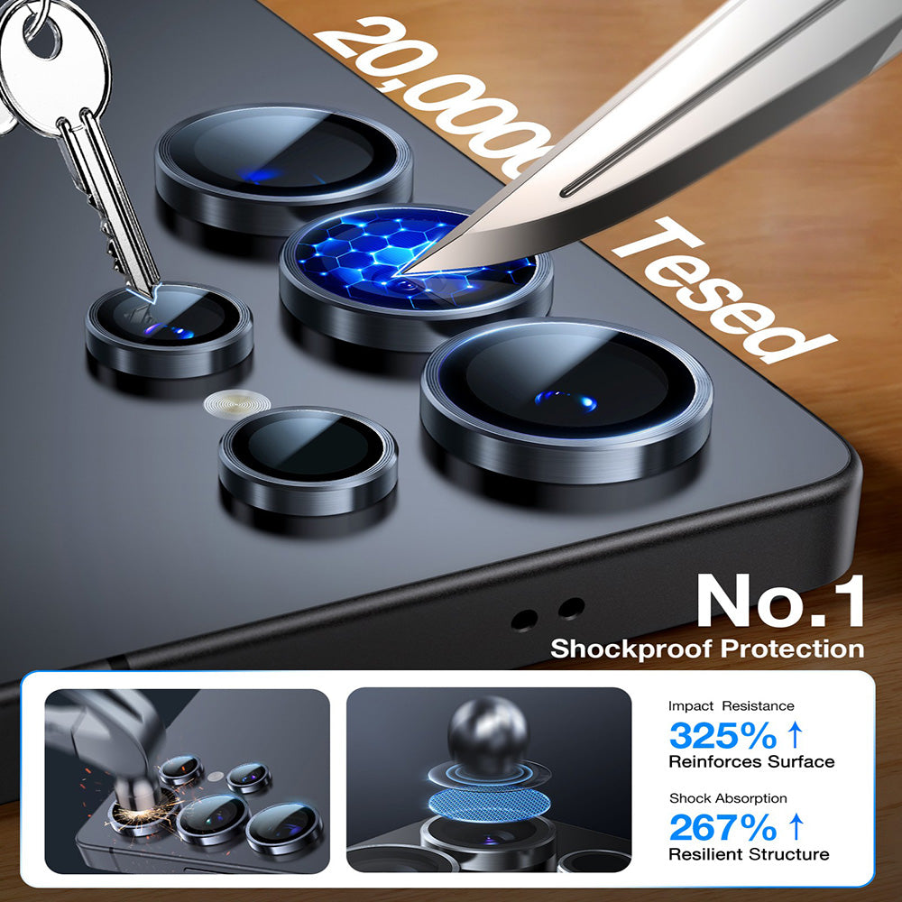 Pellicola Protettiva Posteriore Torras Lensguard per Samsung Galaxy S26 Ultra, Vetro Temperato, Nero