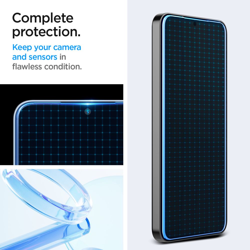Film de protection d'écran Spigen GlastR EZ FIT pour Samsung Galaxy S25+ S936 / S24+ S926, Verre Trempé, Full Glue, Set de 2 pièces AGL07432