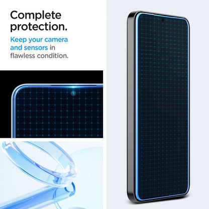 Film de protection d'écran Spigen GlastR EZ FIT pour Samsung Galaxy S25+ S936 / S24+ S926, Verre Trempé, Full Glue, Set de 2 pièces AGL07432