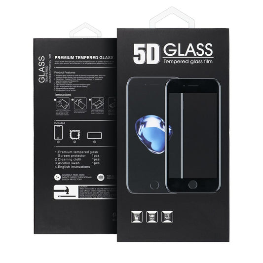Film de protection d'écran OEM pour Samsung Galaxy S25+ S936, Verre Trempé, Collage Complet, 5D, Noir