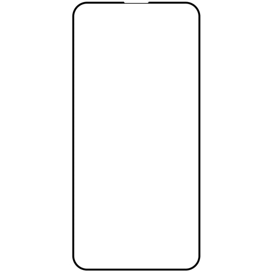 Film de protection d'écran OEM pour Apple iPhone 15 Pro Max, Verre trempé, Collage complet, Lot de 10 pièces, 9D, Noir