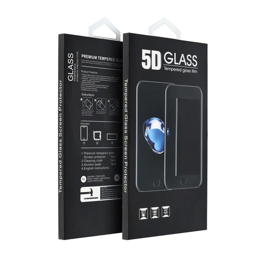 OEM Screen Protector for Motorola Moto G45 / G34, Tempered Glass, Full Glue, 5D, Black