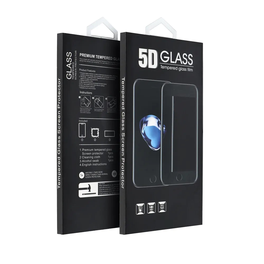 OEM Screen Protector for Realme 14 Pro, Tempered Glass, Full Glue, 5D, Black