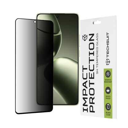 Film de protection d'écran Privacy Techsuit pour Xiaomi 14T Pro / 14T, Verre Trempé, Full Glue, 111D