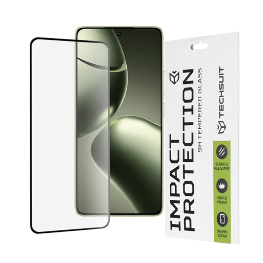 Pellicola protettiva per schermo Techsuit per Xiaomi 14T Pro / 14T, Vetro temperato, Full Glue, 111D, Nero