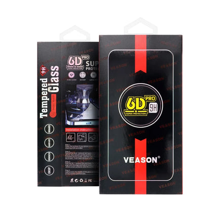 Veason PRO Displayschutzfolie für Samsung Galaxy A55 5G A556 / A35 5G A356, gehärtetes Glas, Full Glue, 6D, Schwarz