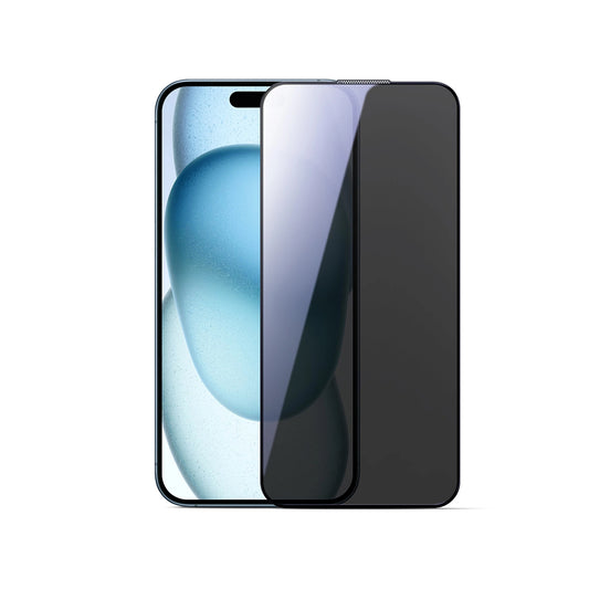 Pellicola Protettiva Schermo Privacy Joyroom JR-MLG0280 per Apple iPhone 16 / 15, Vetro Temperato, Full Glue, 2.5D