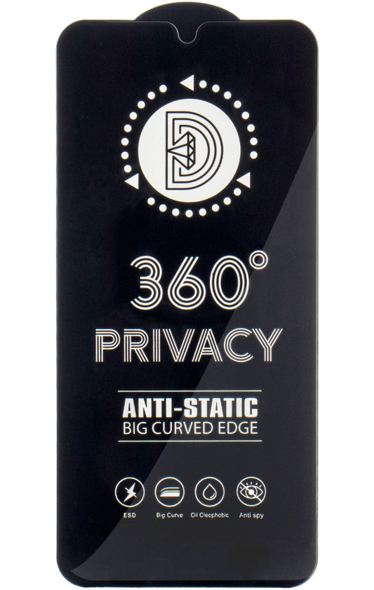 Film de protection d'écran Privacy OEM 360 pour Samsung Galaxy A37 5G, Verre trempé, Full Glue
