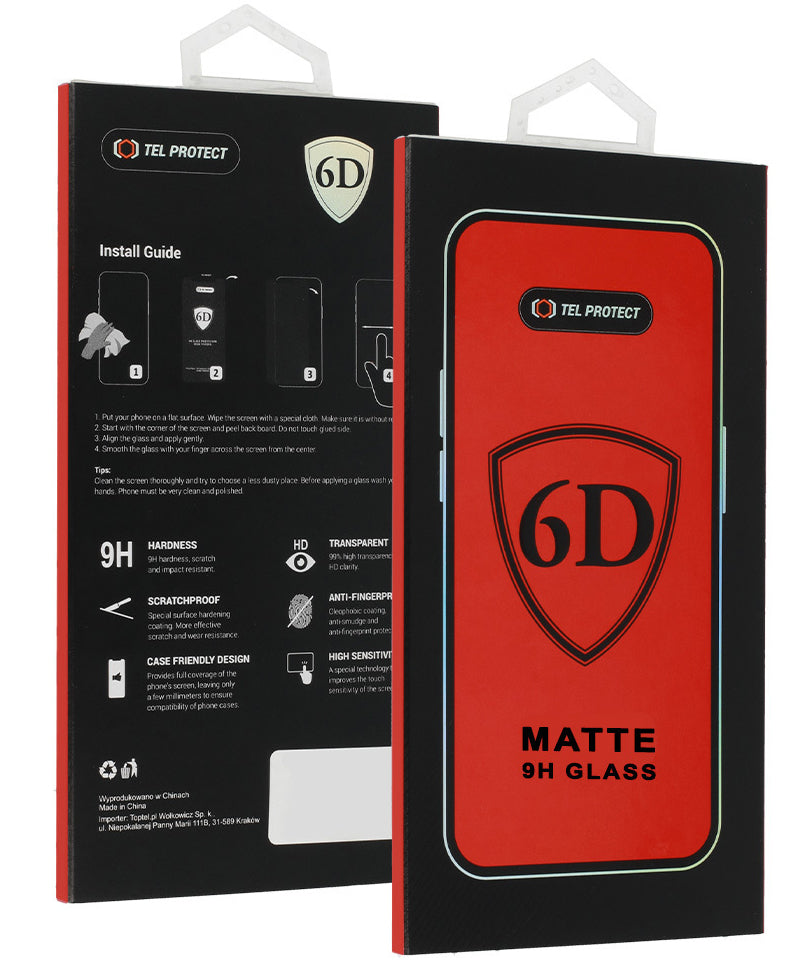 Pellicola Protettiva Schermo Opaca OEM per Apple iPhone 18 Pro Max, Vetro Temperato, Full Glue, 6D, Nera