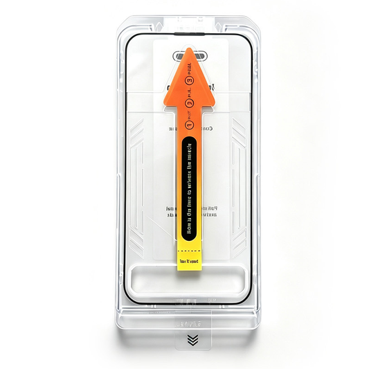 Pellicola protettiva per schermo OEM Dust Free Easy Fit per Apple iPhone 18 Pro / 17 Pro, Vetro temperato, Full Glue, Nera