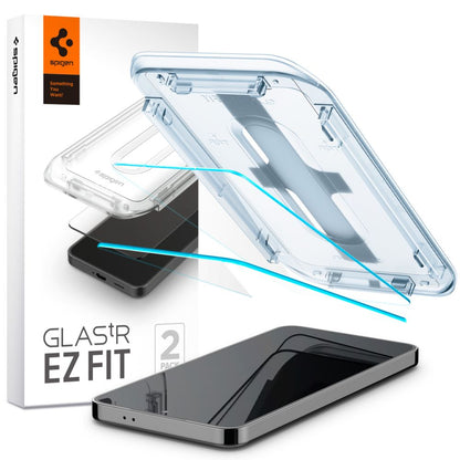 Film de protection d'écran Spigen GlastR EZ FIT pour Samsung Galaxy S25+ S936 / S24+ S926, Verre Trempé, Full Glue, Set de 2 pièces AGL07432