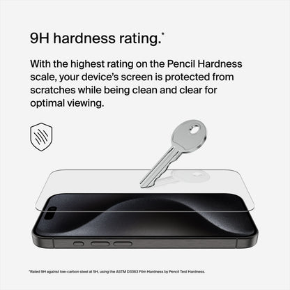 Pellicola protettiva per schermo Belkin ScreenForce TemperedGlass per Apple iPhone 15 Pro Max, Vetro temperato, Full Glue OVA138zz