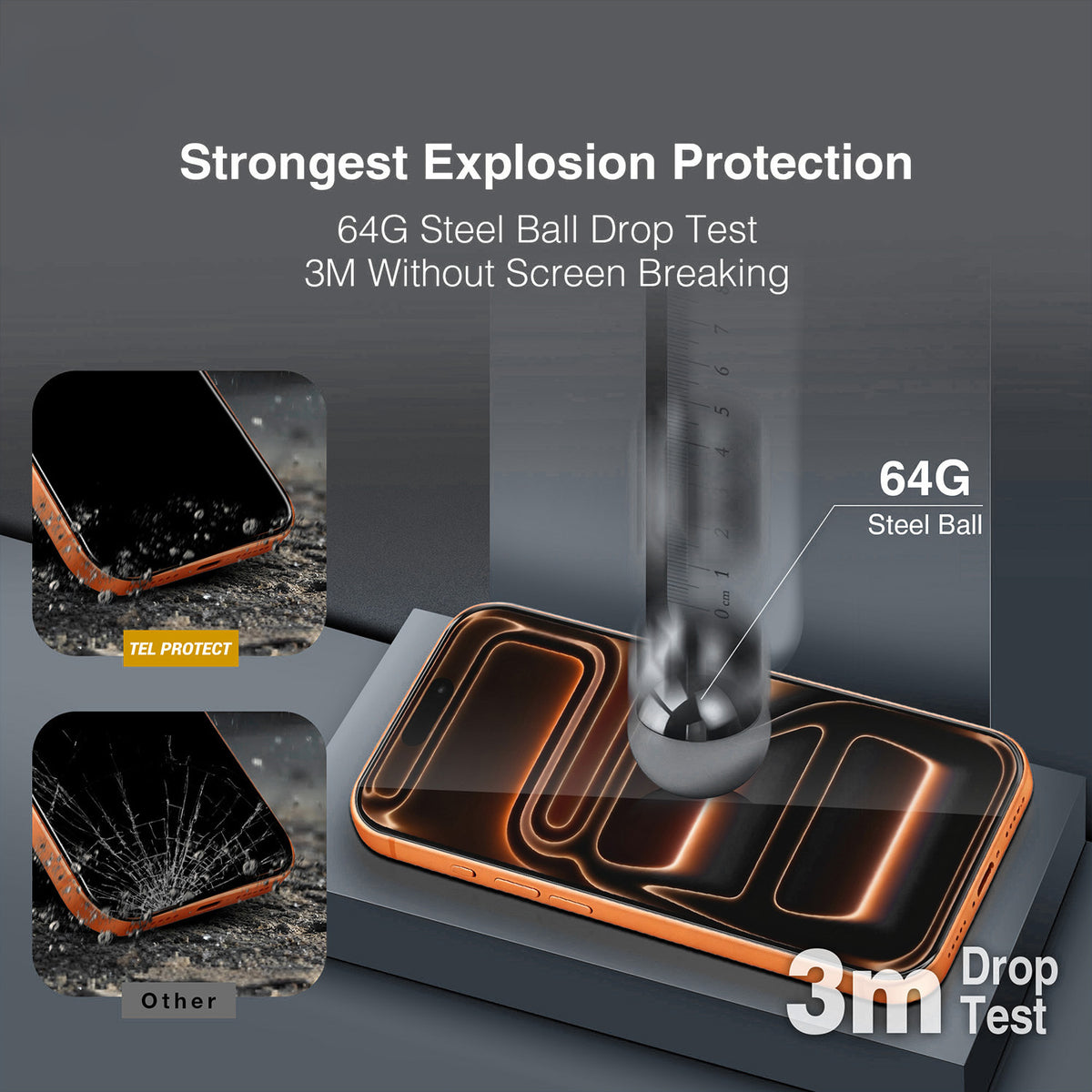 Tel Protect 10X HD DLC Diamond Coating Displayschutzfolie für Samsung Galaxy S26 Ultra S948, gehärtetes Glas, vollflächig klebend, schwarz