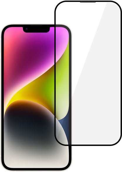 Pellicola protettiva per schermo Tel Protect 10X HD DLC Diamond Coating per Apple iPhone 17e / 16e / 14 / 13 Pro / 13, Vetro temperato, Full Glue, Nera