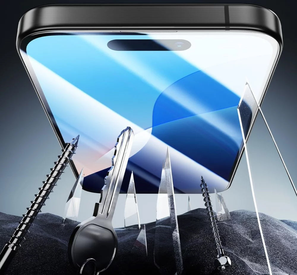 Pellicola protettiva schermo ESR Armorite per Apple iPhone 16 Pro Max, Vetro Temperato, Full Glue, Nera