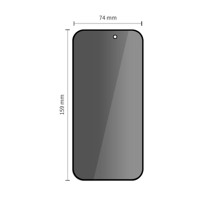 Pellicola protettiva per schermo Privacy Tech-Protect Spy+ per Apple iPhone 17 Pro Max / 16 Pro Max, Vetro temperato, Full Glue, Set 2 pezzi