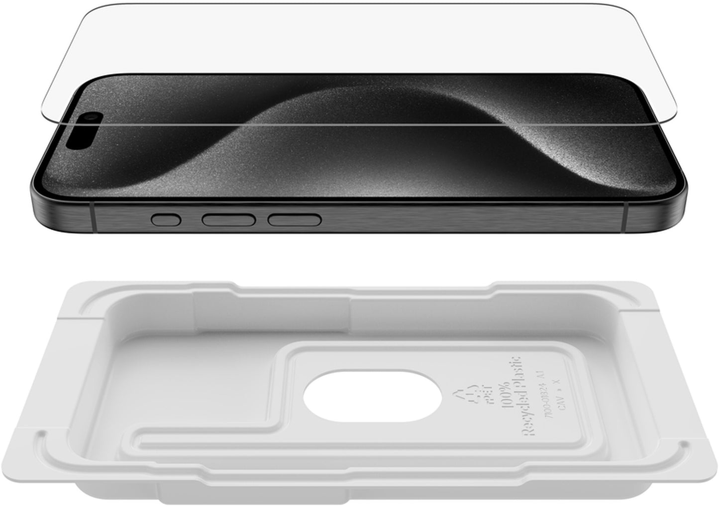 Pellicola protettiva per schermo Belkin ScreenForce TemperedGlass per Apple iPhone 15 Pro Max, Vetro temperato, Full Glue OVA138zz