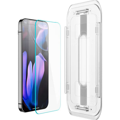 Pellicola protettiva Schermo Spigen GlastR EZ FIT per Google Pixel 9 Pro XL, Vetro Temperato, Full Glue, Set 2 pezzi AGL08445