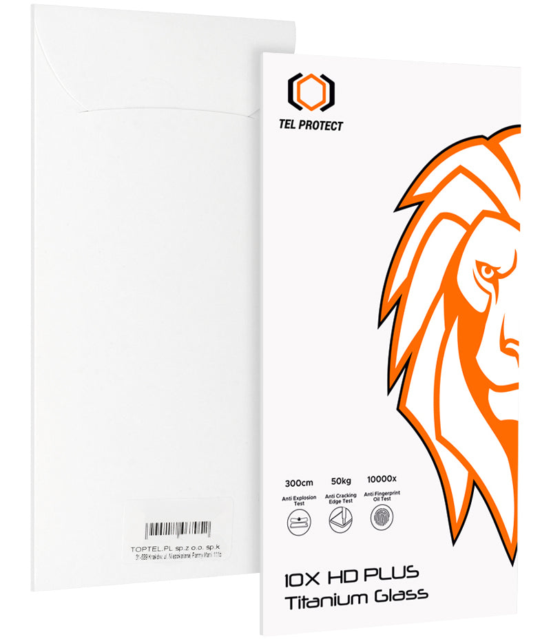Tel Protect 10X HD Plus Titanium Displayschutzfolie für Apple iPhone 18 Pro / 17 Pro, gehärtetes Glas, vollflächig klebend, schwarz