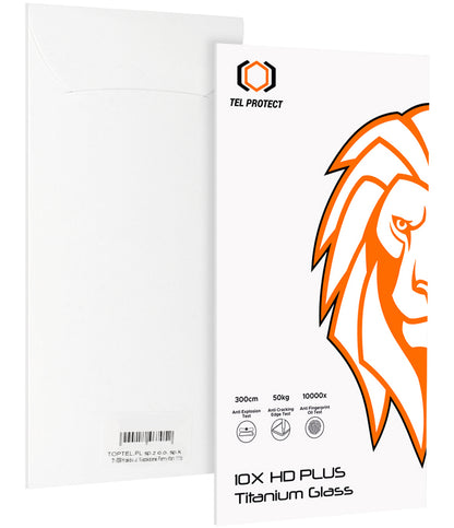 Tel Protect 10X HD Plus Titanium Displayschutzfolie für Apple iPhone 18 Pro / 17 Pro, gehärtetes Glas, vollflächig klebend, schwarz