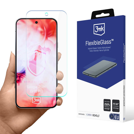 3MK FlexibleGlass Displayschutzfolie für Google Pixel 10 Pro / 10, Flexibles Glas, Vollflächig Klebend