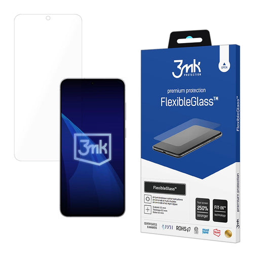 3MK FlexibleGlass Displayschutzfolie für Samsung Galaxy S26 FE S741, Flexibles Glas, Vollflächig Klebend