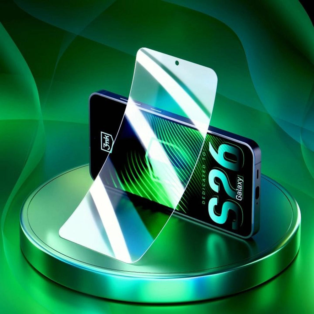 Film de protection d'écran 3MK FlexibleGlass pour Samsung Galaxy S26, Verre Flexible, Full Glue, Transparent