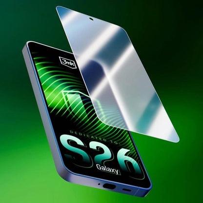 Film de protection d'écran 3MK FlexibleGlass pour Samsung Galaxy S26, Verre Flexible, Full Glue, Transparent