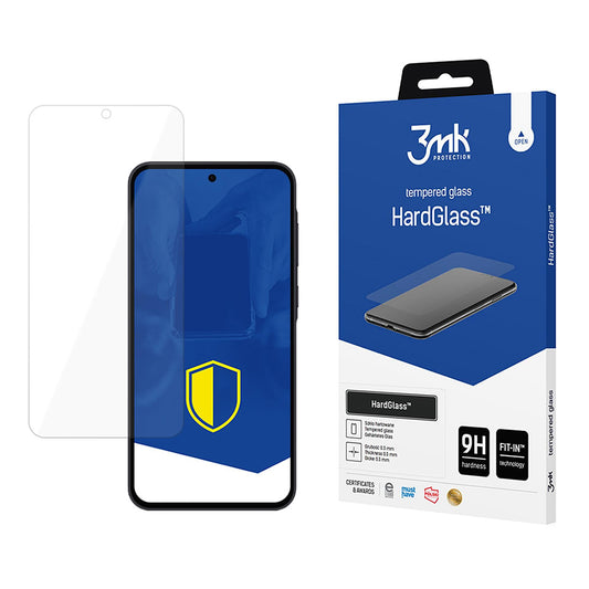 3MK HardGlass Displayschutzfolie für Samsung Galaxy A56 A566 / A36 A366, Sicherheitsglas, Vollkleber