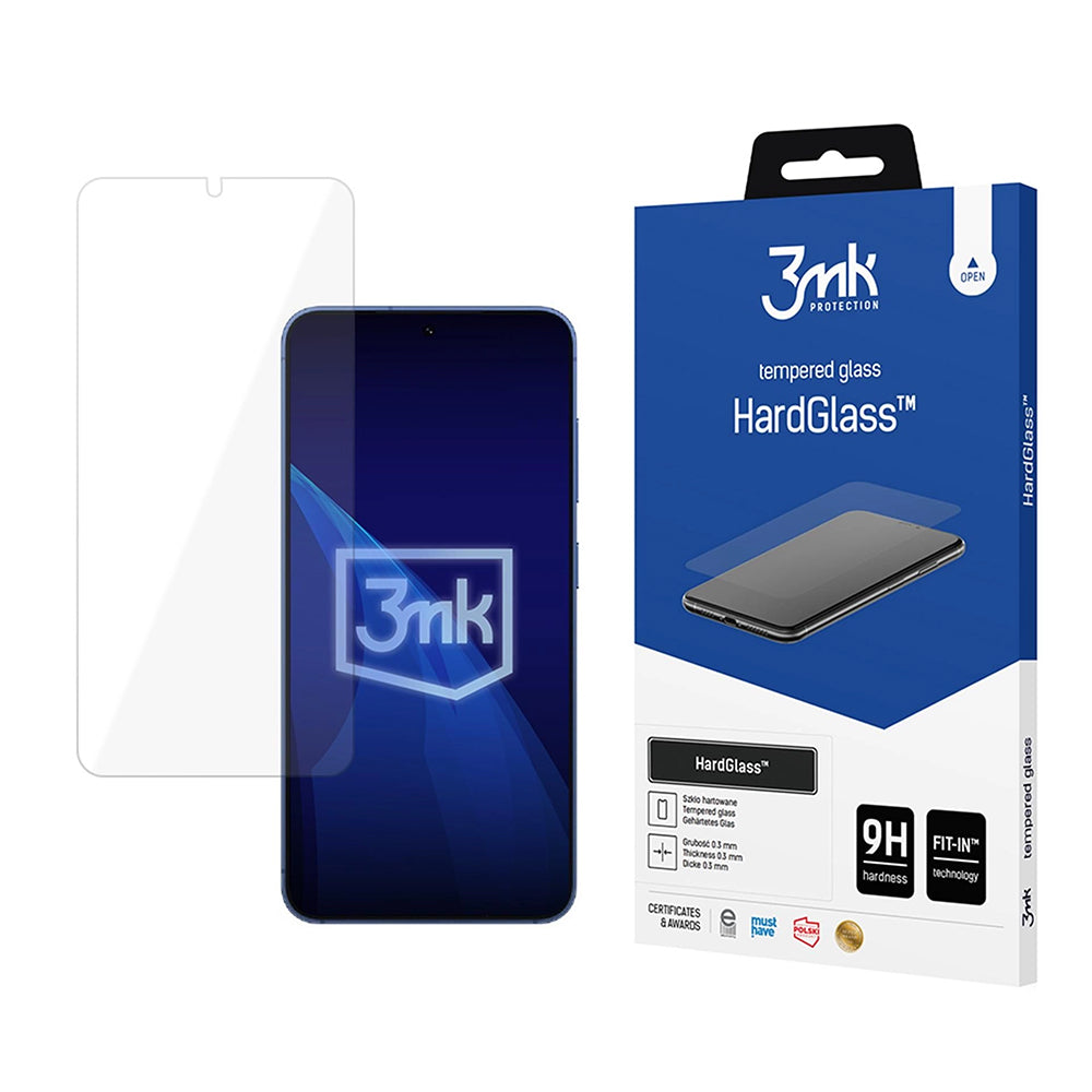 Pellicola Protettiva Schermo 3MK HardGlass per Samsung Galaxy S26 S942, Vetro Temperato, Full Glue