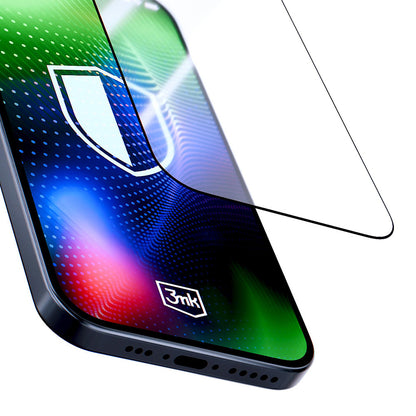 Film de protection d'écran 3MK Hardy Ultra pour Apple iPhone 17 Pro Max, Verre Trempé, Full Glue, Noir
