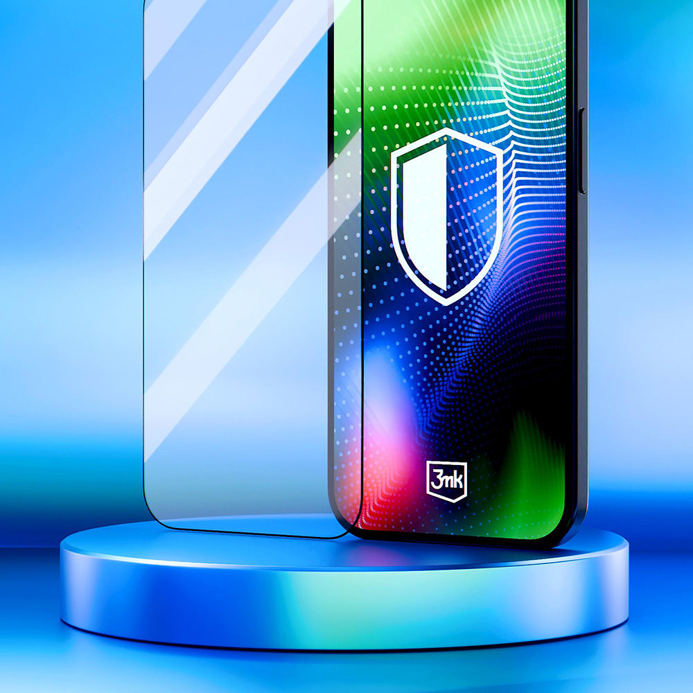 Film de protection d'écran 3MK Hardy Ultra pour Apple iPhone 17 Pro Max, Verre Trempé, Full Glue, Noir
