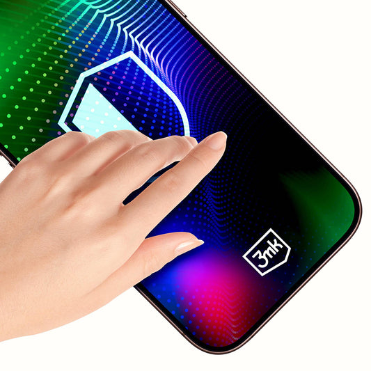 Film de protection d'écran 3MK Hardy Ultra pour Apple iPhone 17 Pro, Verre Trempé, Full Glue, Noir