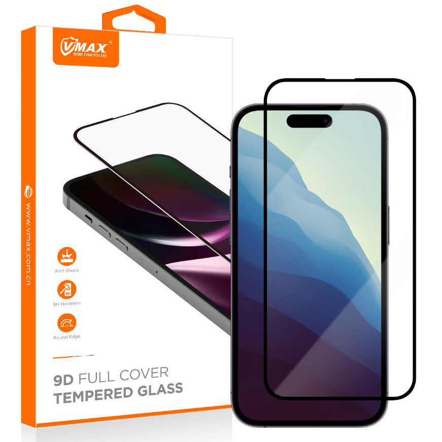 Pellicola protettiva Vmax per Samsung Galaxy S24+ S926, protezione dello schermo, colla completa, 9D, nero