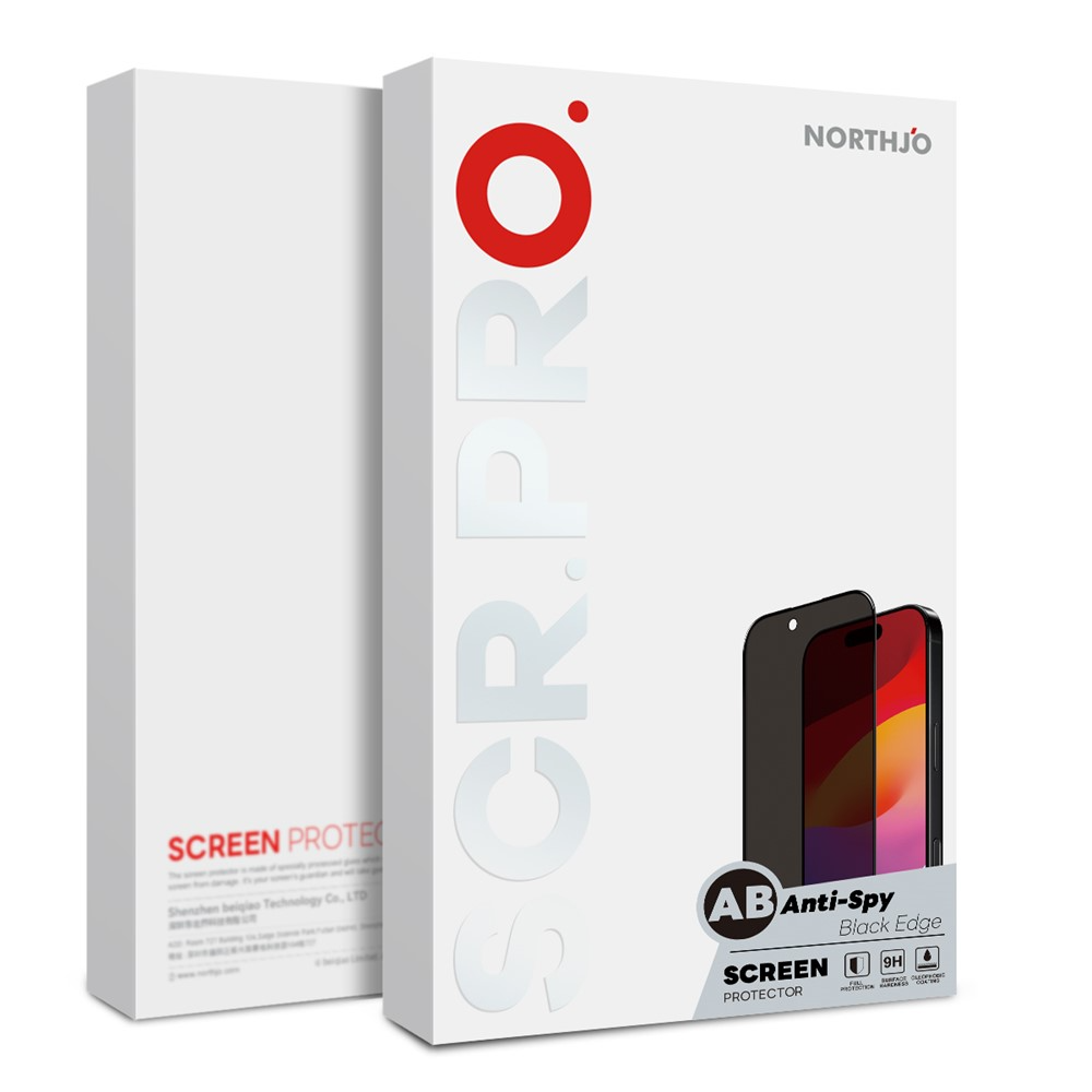 Film de protection d'écran Privacy Northjo pour Samsung Galaxy A57 5G, Verre trempé, Collage complet, Lot de 2 pièces