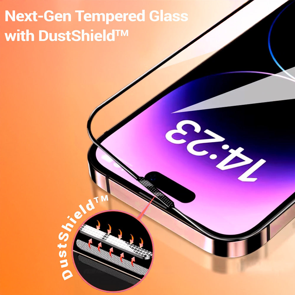 Tel Protect 10X HD Plus Titanium Displayschutzfolie für Apple iPhone 18 Pro / 17 Pro, gehärtetes Glas, vollflächig klebend, schwarz