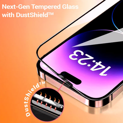 Tel Protect 10X HD Plus Titanium Displayschutzfolie für Apple iPhone 18 Pro / 17 Pro, gehärtetes Glas, vollflächig klebend, schwarz