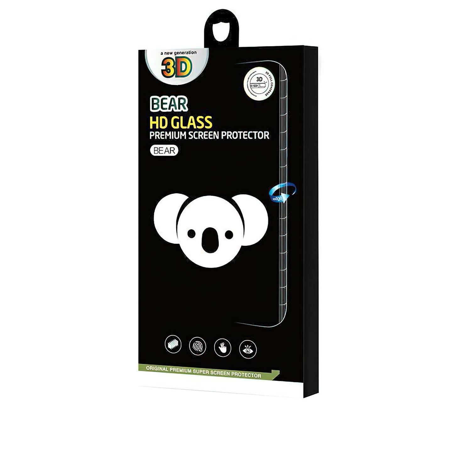 Film de protection d'écran Bear HD pour Oppo Reno14 F / Reno14, Verre Trempé, Collage Complet, Noir