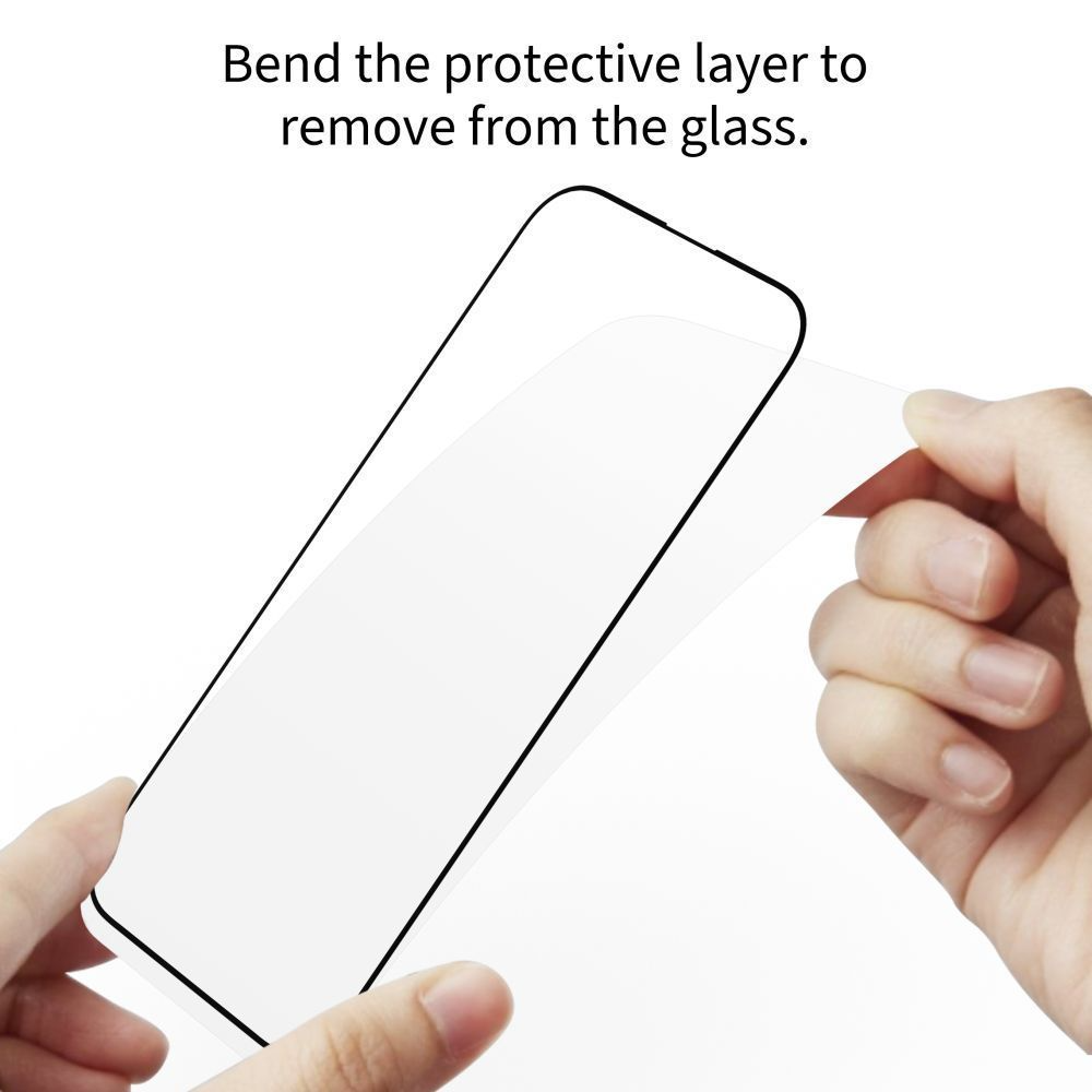 Film de protection d'écran Tech-Protect FIT+ pour Motorola Moto G77 / G67, Verre trempé, Collage complet, Lot de 2 pièces, 2.5D, Noir